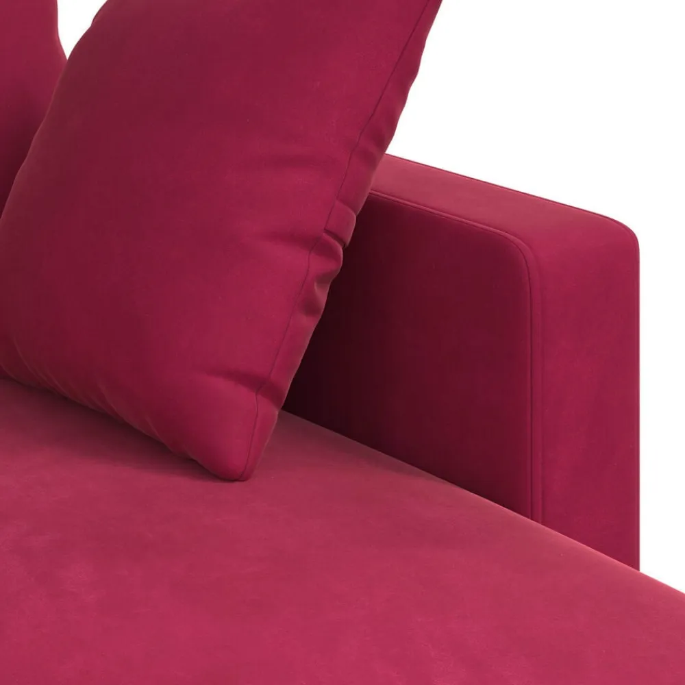 vidaXL Sofá Rojo vino 198 x 134 x 80 cm Terciopelo Rojo vino tinto New