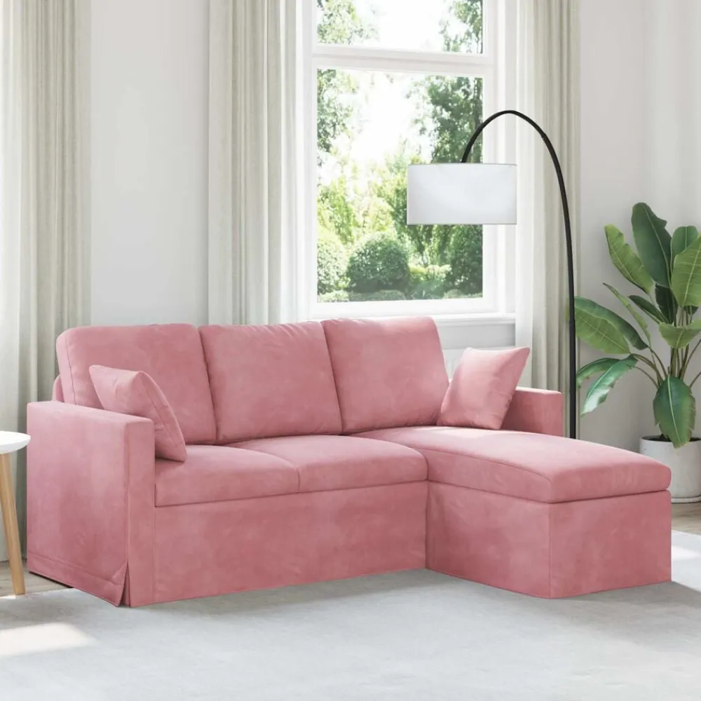 vidaXL Sofá 198 x 134 x 80 cm Terciopelo Rosa Online