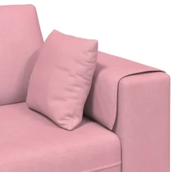 vidaXL Sofá 250 x 77 x 76 cm Terciopelo Rosa Sale