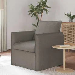 vidaXL Sofá 195 x 82 x 85 cm tela Taupé Discount