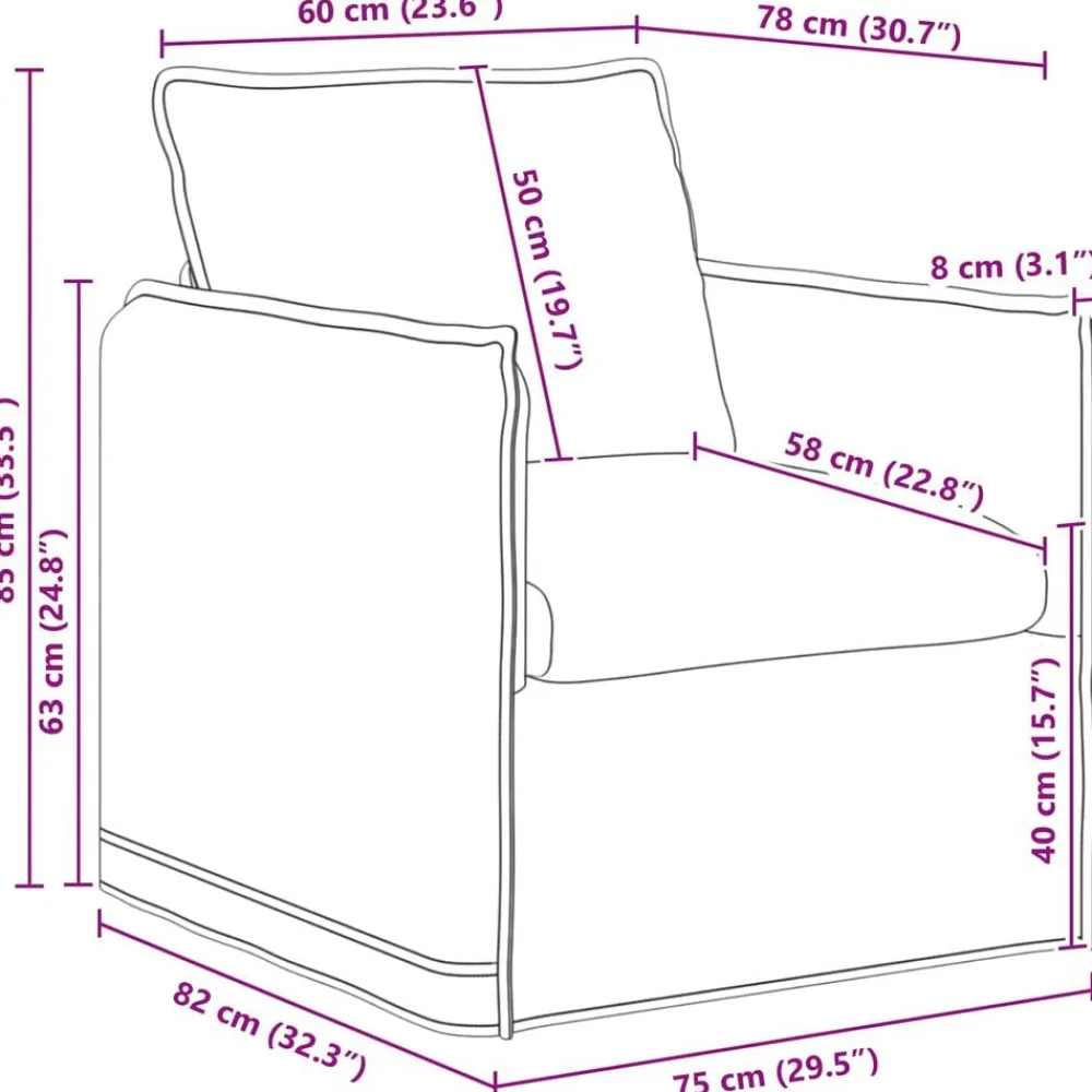 vidaXL Sofá 195 x 82 x 85 cm tela Taupé Discount