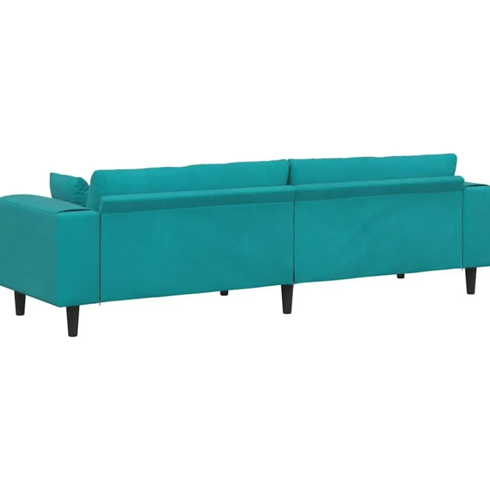 vidaXL Sofá 250 x 77 x 76 cm Terciopelo Tuquesa Clearance