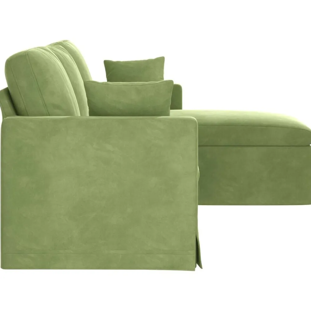 vidaXL Sofá 198 x 134 x 80 cm Terciopelo Verde claro Discount