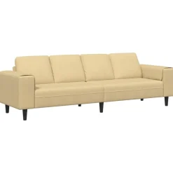 vidaXL Sofá Verde grisáceo 250 x 77 x 76 cm Tela de Pana Verde grisáceo Hot