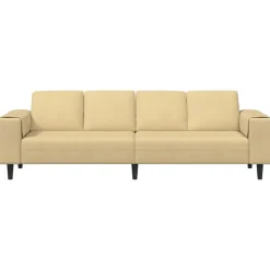 vidaXL Sofá Verde grisáceo 250 x 77 x 76 cm Tela de Pana Verde grisáceo Hot