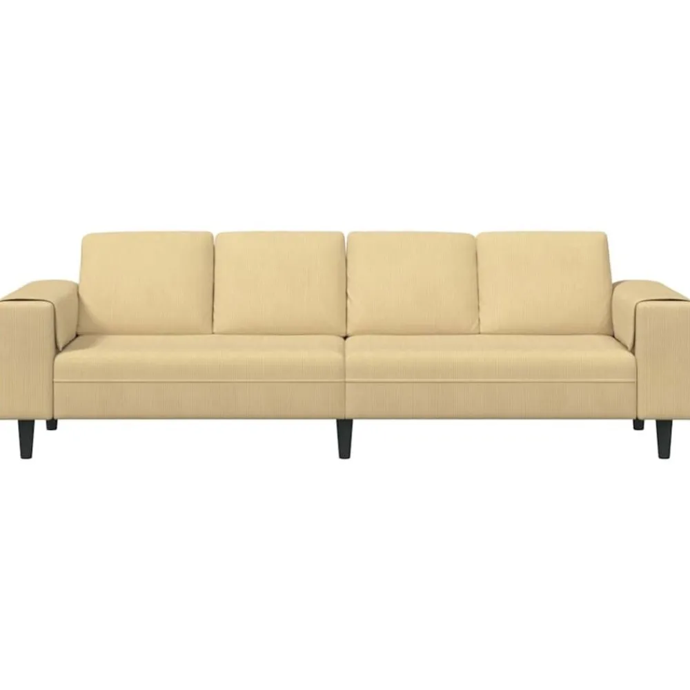 vidaXL Sofá Verde grisáceo 250 x 77 x 76 cm Tela de Pana Verde grisáceo Hot