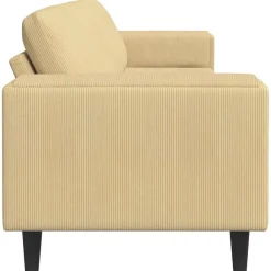 vidaXL Sofá Verde grisáceo 250 x 77 x 76 cm Tela de Pana Verde grisáceo Hot