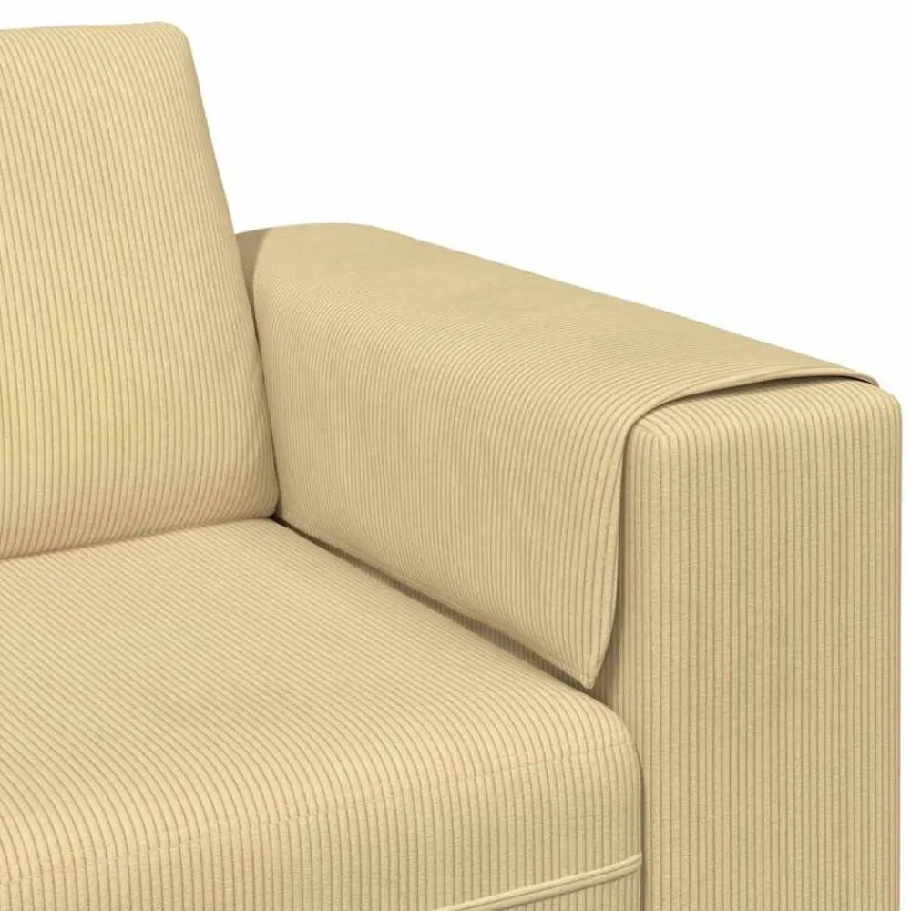vidaXL Sofá Verde grisáceo 250 x 77 x 76 cm Tela de Pana Verde grisáceo Hot