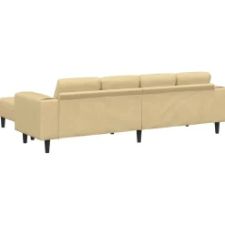 vidaXL Sofá Verde grisáceo 250 x 188 x 76 cm Tela de Pana Verde grisáceo New