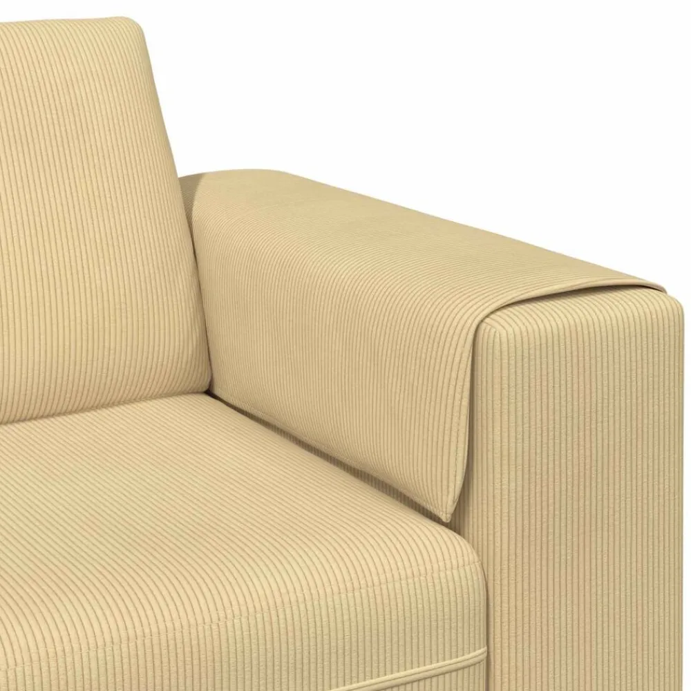vidaXL Sofá Verde grisáceo 250 x 188 x 76 cm Tela de Pana Verde grisáceo New