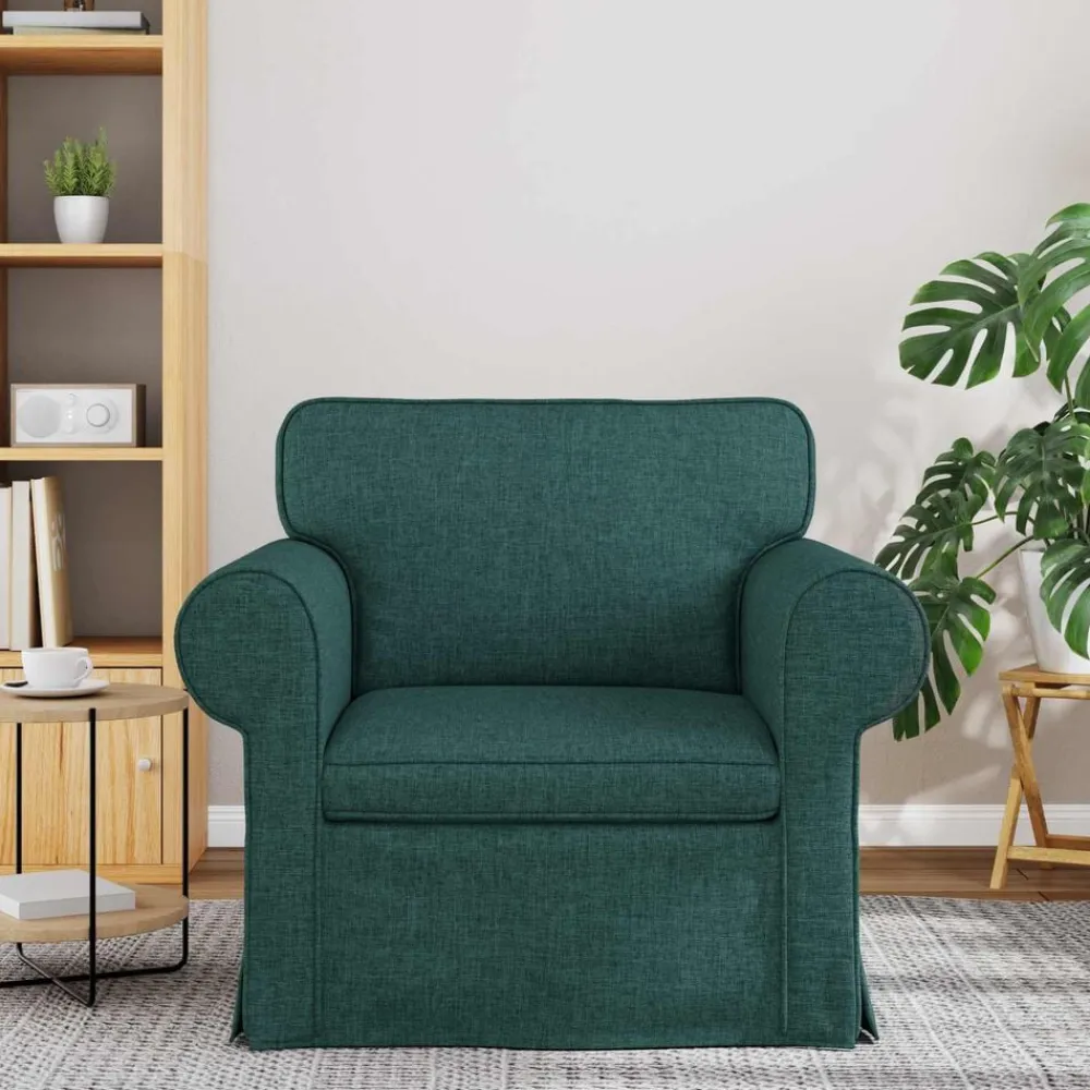 vidaXL Sofá 95 x 82 x 80 cm tela Verde oscuro Outlet