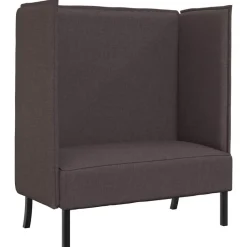 vidaXL Sofa de Espalda Alta 101cm Marrón oscuro tela Marrón oscuro Clearance