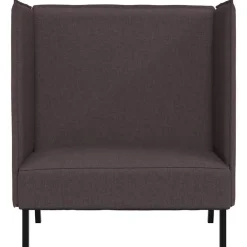 vidaXL Sofa de Espalda Alta 101cm Marrón oscuro tela Marr&oacute;n oscuro Clearance