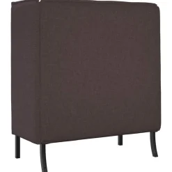 vidaXL Sofa de Espalda Alta 101cm Marrón oscuro tela Marr&oacute;n oscuro Clearance