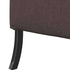 vidaXL Sofa de Espalda Alta 101cm Marrón oscuro tela Marr&oacute;n oscuro Clearance