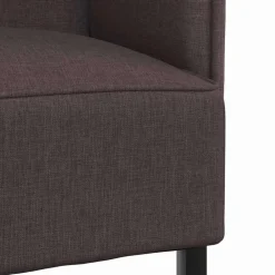 vidaXL Sofa de Espalda Alta 101cm Marrón oscuro tela Marr&oacute;n oscuro Clearance