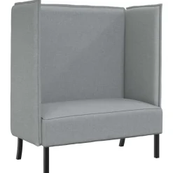 vidaXL Sofa de Espalda Alta 101cm tela Gris claro Sale