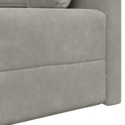vidaXL Sofá-cama de piso 213 x 70 x 77 cm Terciopelo Gris claro Clearance