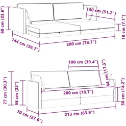 vidaXL Sofá-cama de piso 213 x 70 x 77 cm Terciopelo Verde oscuro Hot