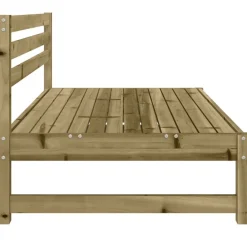 vidaXL Sofás centrales de jardín 2 uds madera impregnada pino 120x80cm Impregnado natural Sale