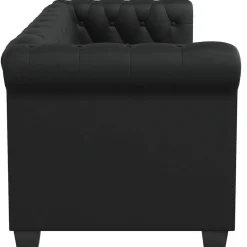 vidaXL Sofás-Sofás Chesterfield de 2 y 3 plazas cuero sintético