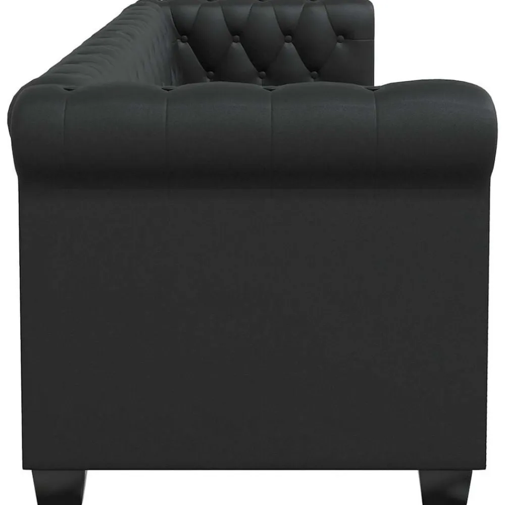 vidaXL Sofás-Sofás Chesterfield de 2 y 3 plazas cuero sintético