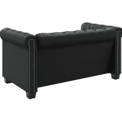 vidaXL Sofás-Sofás Chesterfield de 2 y 3 plazas cuero sintético