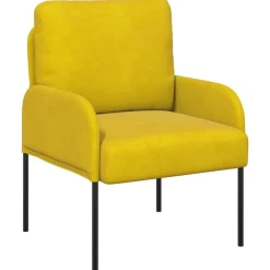 vidaXL Sofás con cojín 55cm Madera contrachapada Amarillo