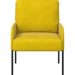 vidaXL Sofás con cojín 55cm Madera contrachapada Amarillo