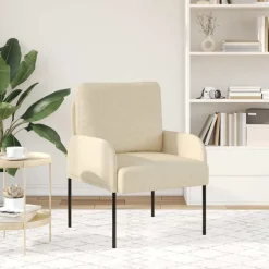 vidaXL Sofás con cojín 55cm Madera contrachapada Crema New