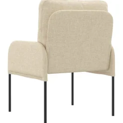 vidaXL Sofás con cojín 55cm Madera contrachapada Crema New
