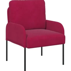 vidaXL Sofás con cojín 55cm Rojo vino Madera contrachapada Rojo vino tinto Clearance