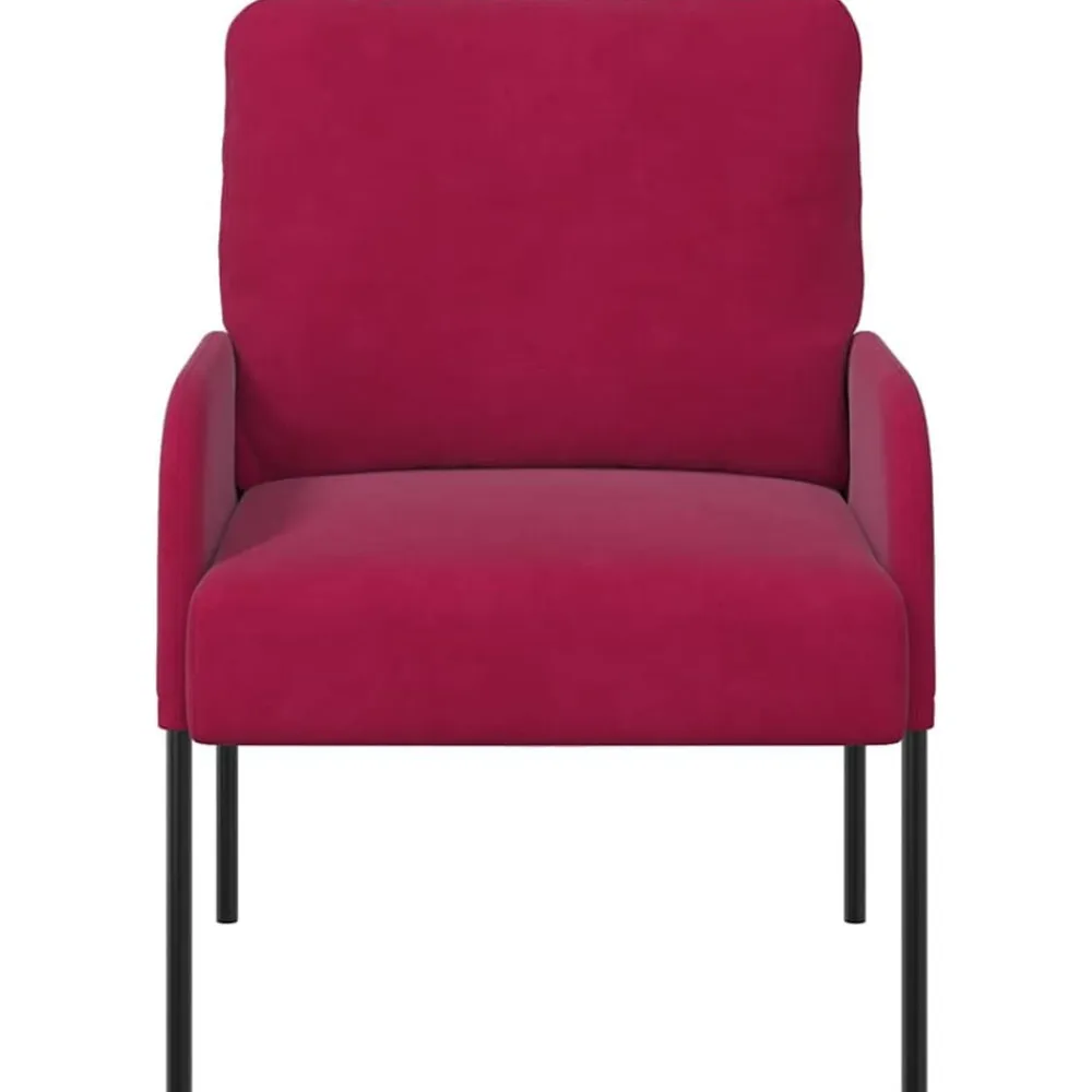 vidaXL Sofás con cojín 55cm Rojo vino Madera contrachapada Rojo vino tinto Clearance