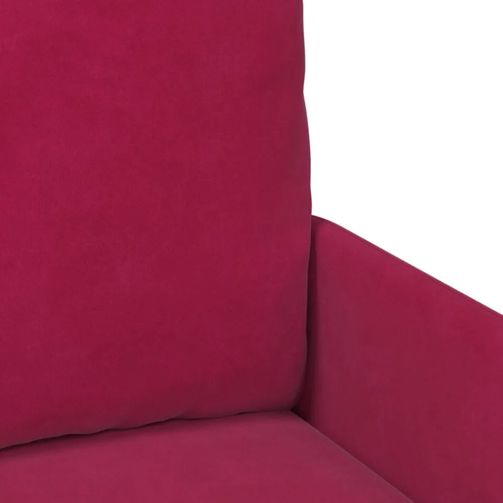 vidaXL Sofás con cojín 55cm Rojo vino Madera contrachapada Rojo vino tinto Clearance