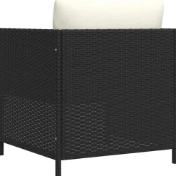 vidaXL Muebles De Jardín-Sofás de jardín 3 piezas y cojines ratán sintético