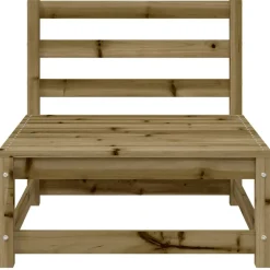 vidaXL Muebles De Jardín-Sofás de jardín sin reposabrazos 2 uds madera pino 70x70x67 cm