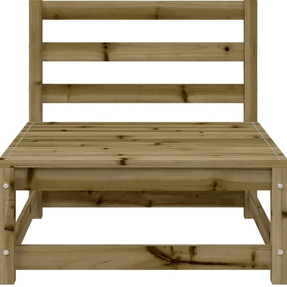 vidaXL Muebles De Jardín-Sofás de jardín sin reposabrazos 2 uds madera pino 70x70x67 cm