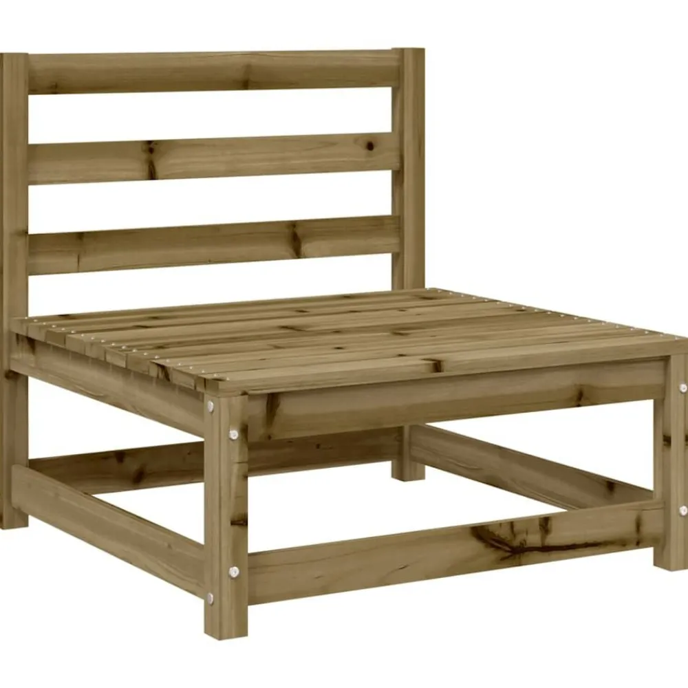 vidaXL Muebles De Jardín-Sofás de jardín sin reposabrazos 3 uds madera pino 70x70x67 cm