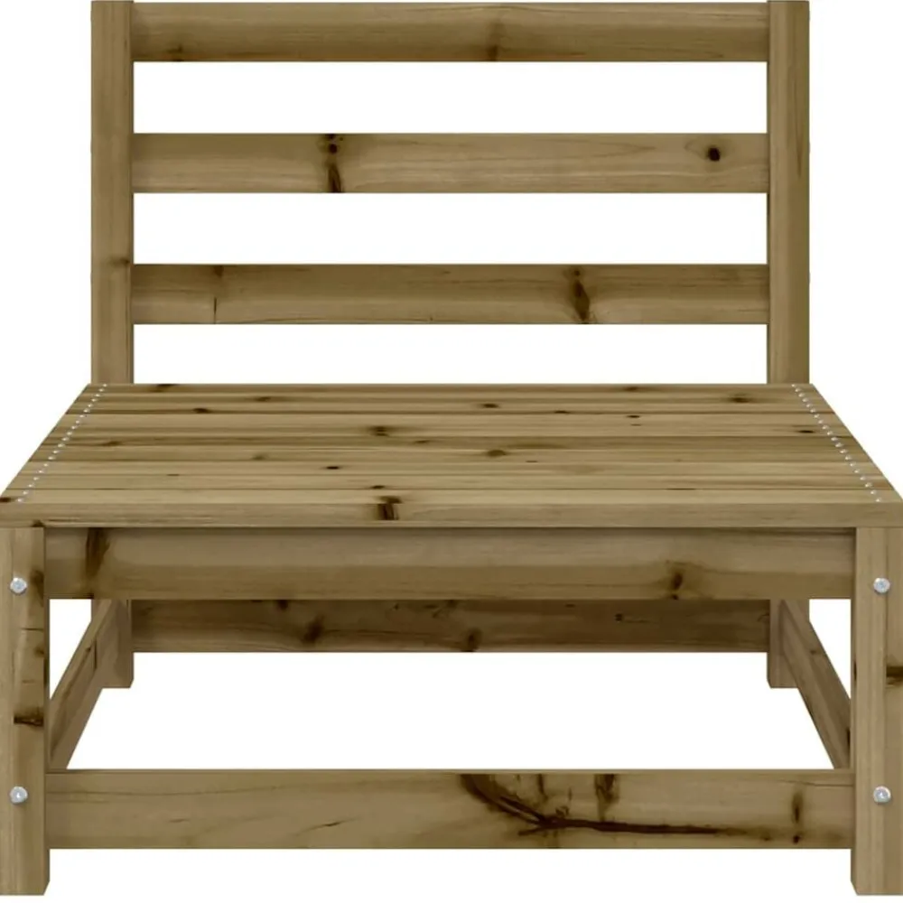 vidaXL Muebles De Jardín-Sofás de jardín sin reposabrazos 3 uds madera pino 70x70x67 cm