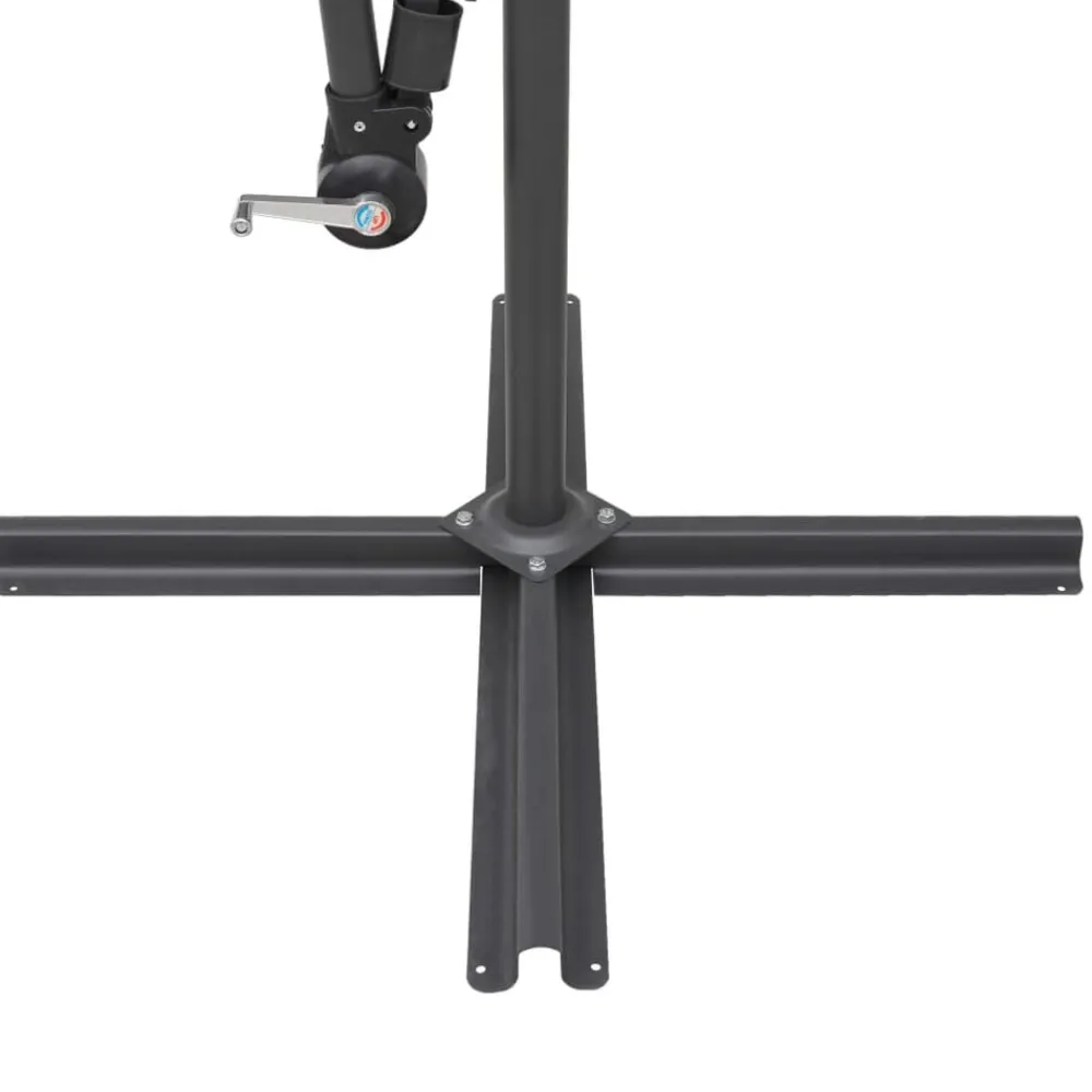 vidaXL Sombrilla colgante con palo de aluminio color 3 m Terracota New