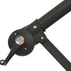 vidaXL Sombrilla colgante con luces LED y palo de metal 300 cm Arena Hot