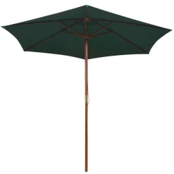 vidaXL Jardín-Sombrilla con palo de madera 270x270 cm