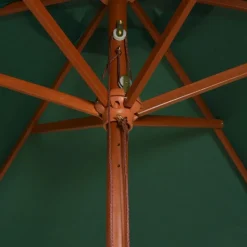 vidaXL Jardín-Sombrilla con palo de madera 270x270 cm