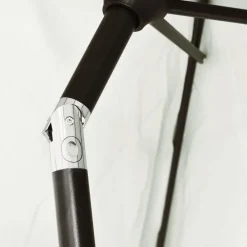 vidaXL Sombrilla con palo de acero blanca arena 3 m Blanco Outlet