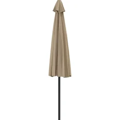 vidaXL Jardín-Sombrilla de balcón semicircular palo aluminio taupe 300x155cm