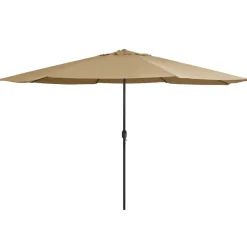 vidaXL Jardín-Sombrilla de jardín con palo de metal taupe 390 cm