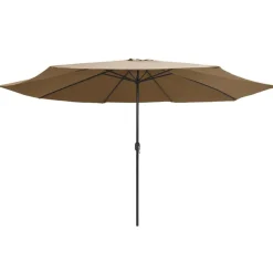 vidaXL Jardín-Sombrilla de jardín con palo de metal taupe 390 cm