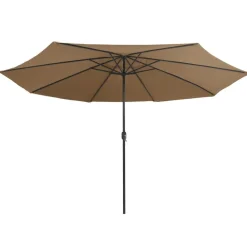 vidaXL Jardín-Sombrilla de jardín con palo de metal taupe 390 cm