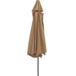 vidaXL Jardín-Sombrilla de jardín con palo de metal taupe 390 cm