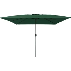 vidaXL Sombrilla de jardín 295 x 295 x 245 cm Poliéster y Acero Verde Clearance